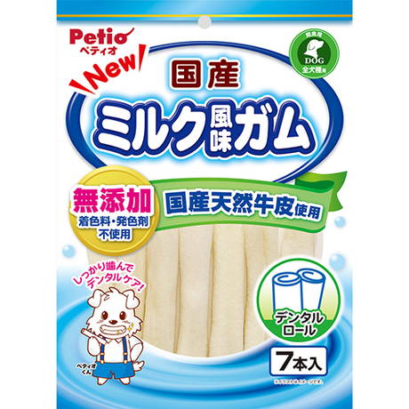 NEW 国産 ミルク風味ガム ロール 7本入｜Petio ペティオオンラインショップ